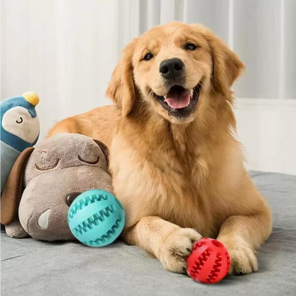 Dog Toys Treat Balls Interactive Hemp Rope Rubber Leaking Balls For Small Dogs Chewing Bite Resistant Toys Pet Tooth Cleaning Bite Resistant Toy Ball For Pet Dogs Puppy - Image 5