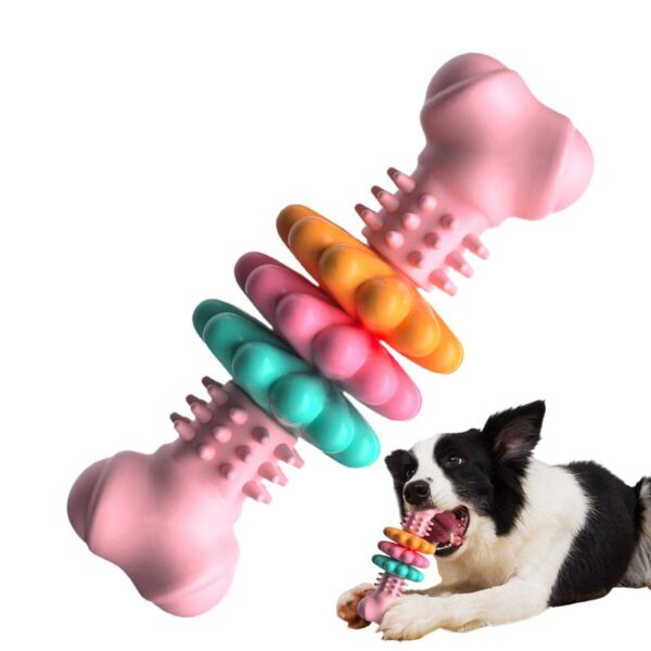 Dog Chew Toy Dog Bone Type  Dogs Teeth Cleaning Toys Indestructible TPR Bone Chewing Bite Resistant Teething Toys  Pet Products - Image 4