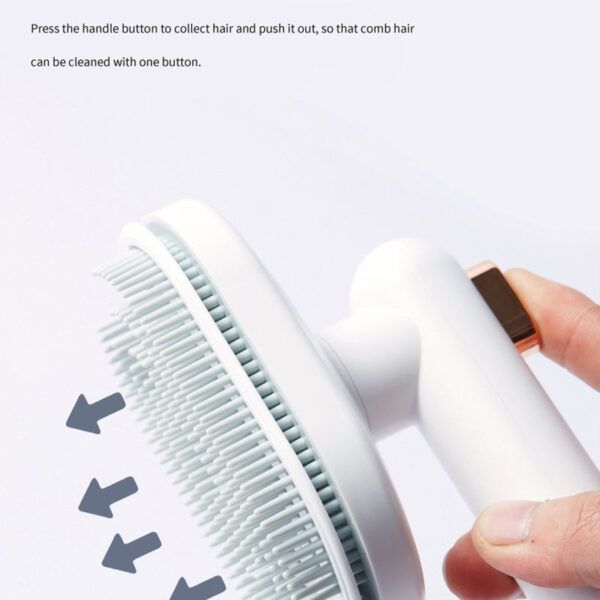 Pet Comb Cat Dog To Remove Floating Hair Pet Hair Brush Hair Removal Artifact Pet Grooming Brush Supplies Self Cleaning Comb Pet Products - Image 6