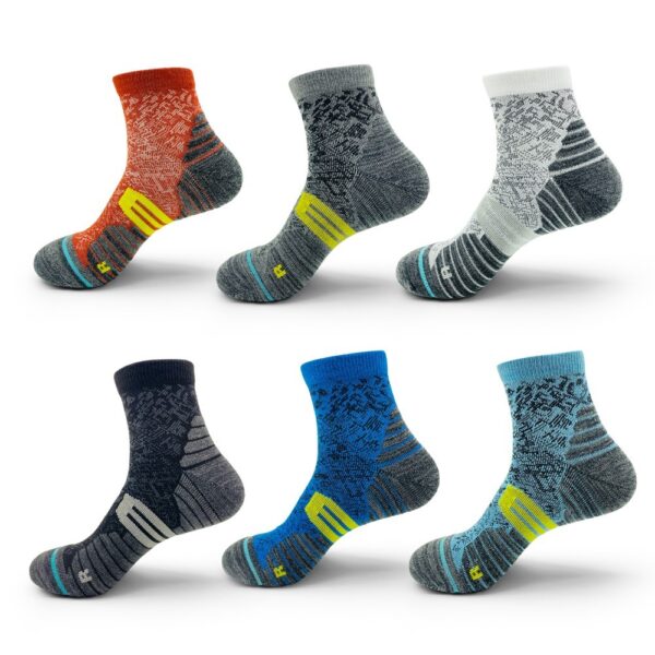 6 Pairs Of Mixed Hiking And Walking Socks, Cushioned Running Socks, High-performance Mountaineering Socks, Outdoor Recreation Socks And Cushioned Tube Socks - Image 5