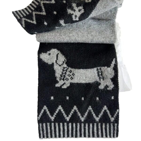 Double-sided Woven Puppy Cute Cartoon Thermal Scarf - Image 7