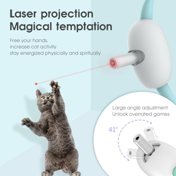 Automatic Cat Toy Smart Laser Teasing Cat Collar Electric USB Charging Kitten Amusing Toys Interactive Training Pet Items - Image 3