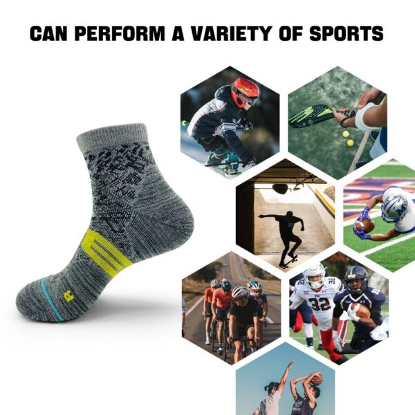 6 Pairs Of Mixed Hiking And Walking Socks, Cushioned Running Socks, High-performance Mountaineering Socks, Outdoor Recreation Socks And Cushioned Tube Socks - Image 6