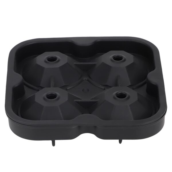 4 Slots  DIY Diamond Shaped Ice Cube Cake Ice Making Mold (Black) - Image 8